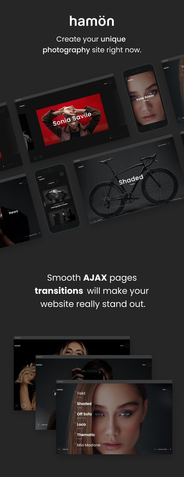 Hamon - Ajax Photography WordPress Theme - 1